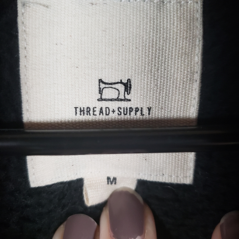 Thread + Supply Black 1/4 Snap Fleece M - Picture 4 of 4